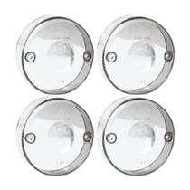 4 Lente Lateral Da Lanterna Bongo Âmbar Cristal - Pradolux P