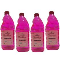4 Limpador Perfumado Multiuso 2 Litros Rosa Silvestre Cheirinho Desinfetante Senalândia - Envio Já