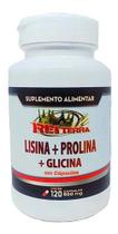 4 Lisina + Prolina + Glicina 120 Cápsulas 500mg - Rei Terra