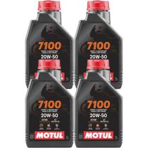 4 Litros Óleo De Motor Motul 7100 4t 20w50 100% Sintético Harley Davidson Sportster 883 1200 Fat Boy Road King Vrod Dyna