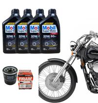 4 Litros Óleo Mobil Preto 4t 20w50 Mineral + 1 Filtro Óleo Fram 6017 Ph6017 Xj6 Cb 600 Hornet Cbr Cb 500