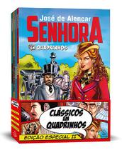 4 Livros Físicos Clássicos em Quadrinhos II Senhora O Cortiço Memórias Póstumas de Brás Cubas Dom Casmurro