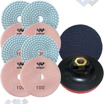 4 Lixa 100 Diamantada Porcelanato Granito Suporte