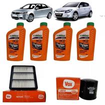 4 Lts Óleo Lubrax 5w30 + Filtros Kia Cerato 1.6 2.0 I30 2.0