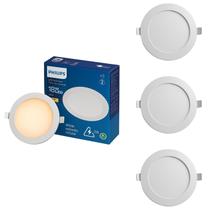 4 Luminária Plafon Led 18w Embutir 3000k Quente Bivolt Red