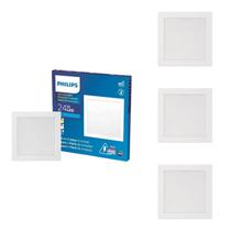 4 Luminária Plafon Led 24w Sobrepor Philips 4000k 30x30 Biv