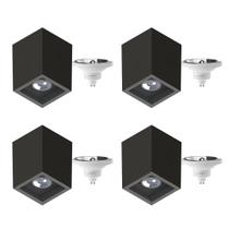 4 Luminária Sobrepor P/ 2 Lâmp Boxit + 4 Lâmpada AR111 12W 4000K 4 Luminária Sobrepor P/ 2 Lâmp Boxit + 4 Lâmpada AR111 12W 4000K