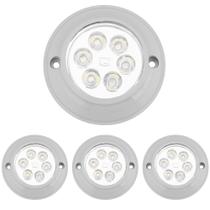 4 Luminária Universal Interna Ônibus Caminhão Baú CINZA LED