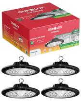 4 Luminárias High Bay UFO Preto 150W Bivolt Cor da Luz Branco Frio 6500K Ourolux 4 Luminárias High Bay UFO Preto 150W Bivolt Cor da Luz Branco Frio 6500K Ourolux