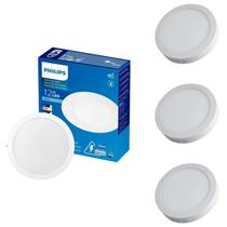 4 Luminárias Plafon Led 12w Philips Embutir 6500k Bivolt