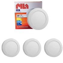 4 Luminárias Redonda Led Sobrepor Philips Pila 18w 3000k 210mm
