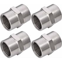 4 luva emenda fêmea rosca 1/2 bsp em latão niquelado 4 luva emenda fêmea rosca 1/2 bsp em latão niquelado