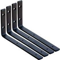 4 Mão Francesa Invertida 15cm Suporte Prateleira Gancho Cantoneira