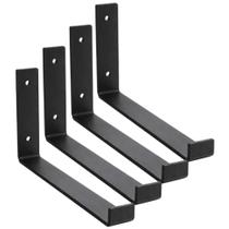 4 Mão Francesa Invertida 23cm Suporte Prateleira Gancho Cantoneira 4 Mão Francesa Invertida 23cm Suporte Prateleira Gancho Cantoneira