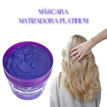 4 Máscara matizadora platinum maycrene para cabelos loiros e amarelados não chumba hidrata