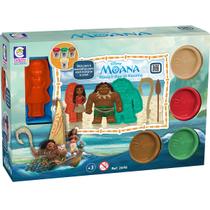 4 Massinha Modelar Atóxica Moana Colorida Forminha Criança