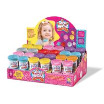 4 massinhas de modelar -glitter-tampa com forminha-Divertoys