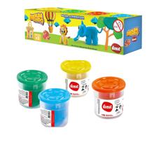 4 Massinhas Infantil Para Modelar Molda Mundo Dismat Mk442 4 Massinhas Infantil Para Modelar Molda Mundo Dismat Mk442