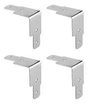 4 Mata Junta Longa De Aço Cromado Tamanho Grande 4 Furos - LUMINOS