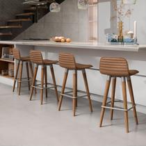 4 Meia Banquetas Línea Eucalipto Linha Exclusive Terracota