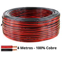 4 Metros Fio Som Automotivo Alto Falante 100% Cobre Bicolor 4 Metros Fio Som Automotivo Alto Falante 100% Cobre Bicolor