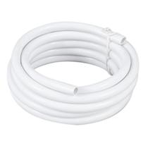 4 Metros Mangueira de Chuveiro Branca, Tubo de PVC 3/8 Flexível Resistente Chuveirinho Ducha Lorenzzeti