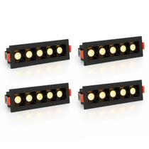 4 Micro Balizador Spot 5 Fachos Downlight Embutir Led Bet93