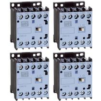 4 Mini Contator 220V 12A Tripolar 1NA CWC012-10-30V26 Weg