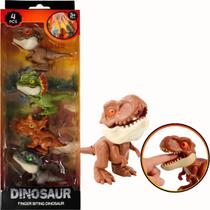 4 Mini Dinossauros Articulados TRex, Spinosaurus, Triceratops e Dilophosaurus REF. JF438 4 Mini Dinossauros Articulados TRex, Spinosaurus, Triceratops e Dilophosaurus REF. JF438