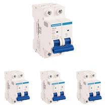 4 Mini Disjuntores 63 Amperes Bipolar Tramontina Curva C 4 Mini Disjuntores 63 Amperes Bipolar Tramontina Curva C