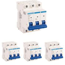 4 Mini Disjuntores 63a Tripolar TDJ3 Tramontina Curva C