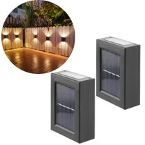 4 Mini Luminária Led Arandela Slim Solar IP65 De Sobrepor Luz Branco Quente 2 Fachos Com Direção Para Cima e Para Baixo 4 Mini Luminária Led Arandela Slim Solar IP65 De Sobrepor Luz Branco Quente 2 Fachos Com Direção Para Cima e Para Baixo
