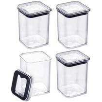 4 Mini Pote Empilhável 160ml Hermético Porta Tempero Sementes Granulados Itens de Costura 4 Mini Pote Empilhável 160ml Hermético Porta Tempero Sementes Granulados Itens de Costura