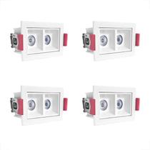 4 Mini Spot Downlight Duplo Led Embutir Varanda 4000k Bet85