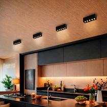 4 Mini Spot Led Downlight 5 Fachos Preto Pontual Luz07 4 Mini Spot Led Downlight 5 Fachos Preto Pontual Luz07