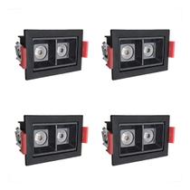 4 Mini Spot Led Downlight Duplo Embutido 3000k Bet56 4 Mini Spot Led Downlight Duplo Embutido 3000k Bet56