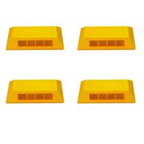 4 Mini Tachão Sinalização Redutor De Velocidade Com Cola Para fixação