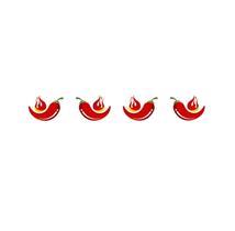 4 Mini Tatuagens Pimenta e Fogo Pequenas e Vibrantes