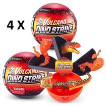 4 Miniatura Colecionável 5 Surprise Dino Strike 4 Miniatura Colecionável 5 Surprise Dino Strike