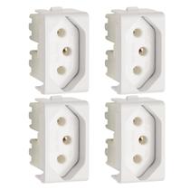 4 Módulo de Tomada PB Schneider Linha Decor 2PT 250V 20A PRM04731 4 Módulo de Tomada PB Schneider Linha Decor 2PT 250V 20A PRM04731