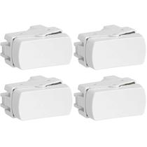 4 Módulo Interruptor Simples Linha Miluz 10a Schneider 10 A 250 V Branco 4 Módulo Interruptor Simples Linha Miluz 10a Schneider 10 A 250 V Branco