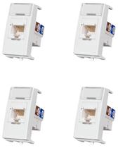4 Módulo Tomada Informática Margirius RJ45 CAT 6 Sleek 4 Módulo Tomada Informática Margirius RJ45 CAT 6 Sleek