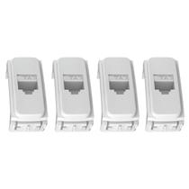 4 Módulos Para Tomada Cor Branca Rj45 Cat 5e Weg Composé