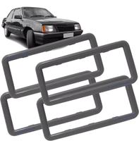 4 Moldura Maçaneta Interna Monza Opala Chevette Kadett Cinza
