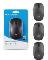 4 Mouses Sem Fio Ms200 Usb 1200dpi Multilaser Preto