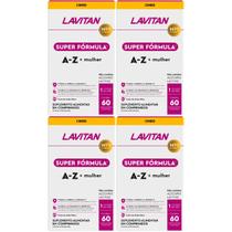 4 Multivitamínico Lavitan Super Fórmula A-Z + Mulher 60 Comp