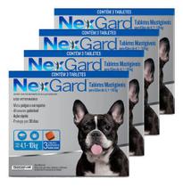 4 Nexgard Antipulgas 4,1 A 10kg 3 Tabletes Total 9 Tablete