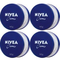 4 Nivea Creme Facial Hidratante Lata 145g Azul Importada