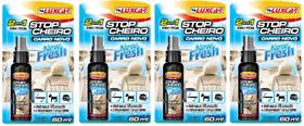 4 Odorizante Spray Stop Cheiro - Carro Novo Luxcar