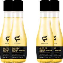 4 Óleo Capilar Fashion Cosméticos Rícino "Mamona" Frasco 130ml